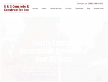 Tablet Screenshot of gandgconcrete.com
